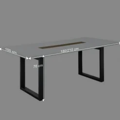 Wohnen Sitzgruppe<Esszimmer Sitzgruppe mit sechs Sitzplätzen - Niam (siebenteilig)
