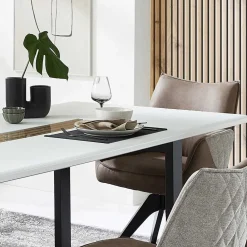 Wohnen Sitzgruppe<Esszimmer Sitzgruppe mit sechs Sitzplätzen - Niam (siebenteilig)