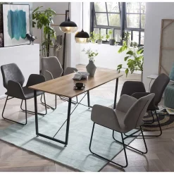 Wohnen Sitzgruppe<Esszimmer Sitzgruppe mit Armlehnstühlen - Ninjos (fünfteilig)