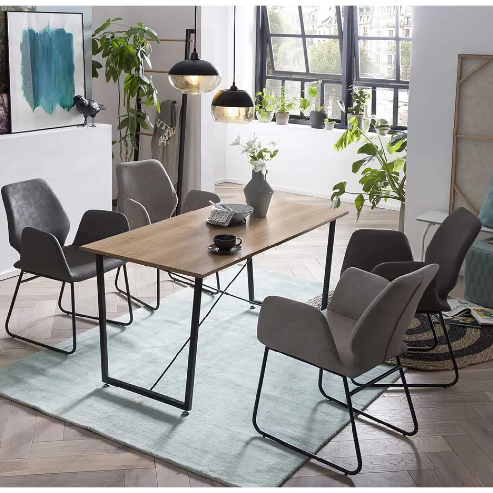 Wohnen Sitzgruppe<Esszimmer Sitzgruppe mit Armlehnstühlen - Ninjos (fünfteilig)