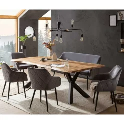 Wohnen Tische<Esszimmer Sitzgruppe mit Bank Set - Jalona (sechsteilig)