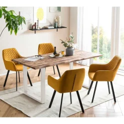 Wohnen Sitzgruppe<Esszimmer Sitzgruppe mit Tisch - Festlox (fünfteilig)