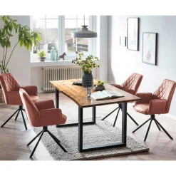 Wohnen Tische<Esszimmer Sitzgruppe modern - Frey (fünfteilig)