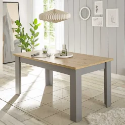 Wohnen Tische<Esszimmer Tisch in Eiche NB & Lichtgrau - Buleta