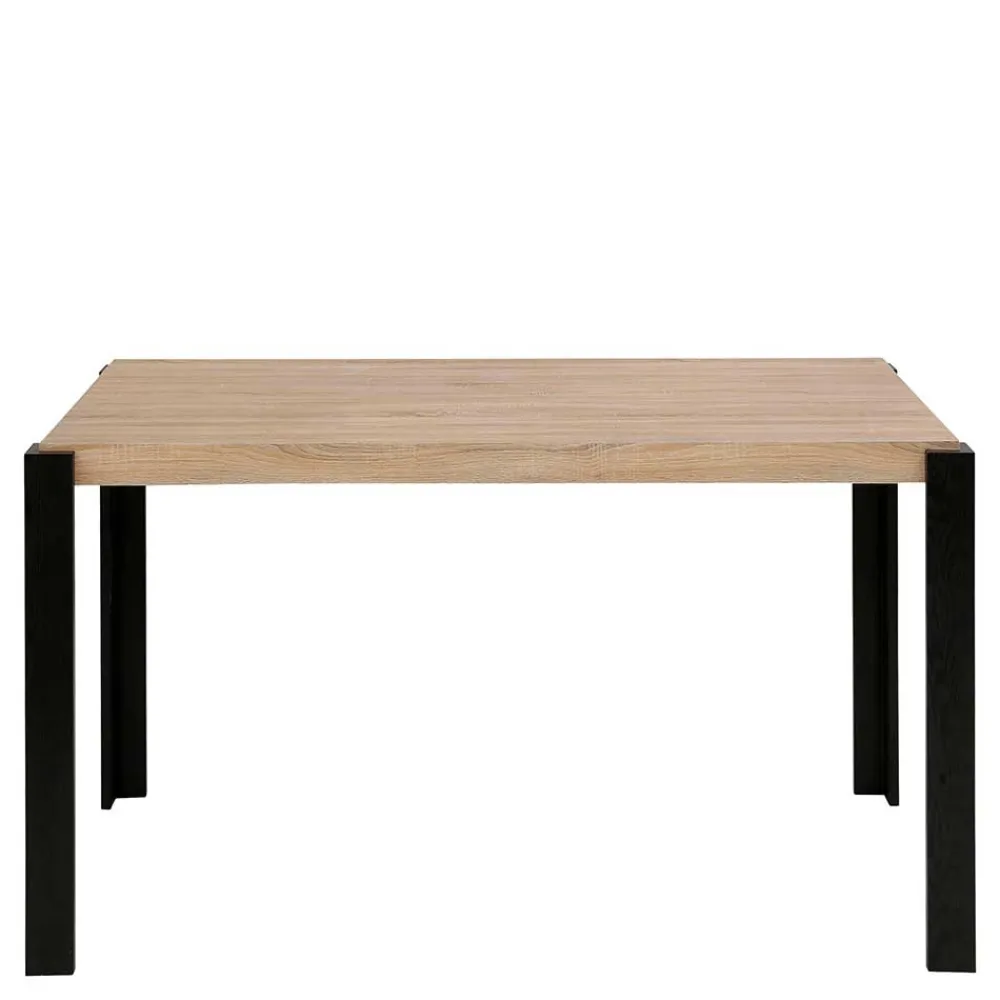 Wohnen Tische<Esszimmer Tisch in Holzoptik Eiche & Schwarz - Cigano