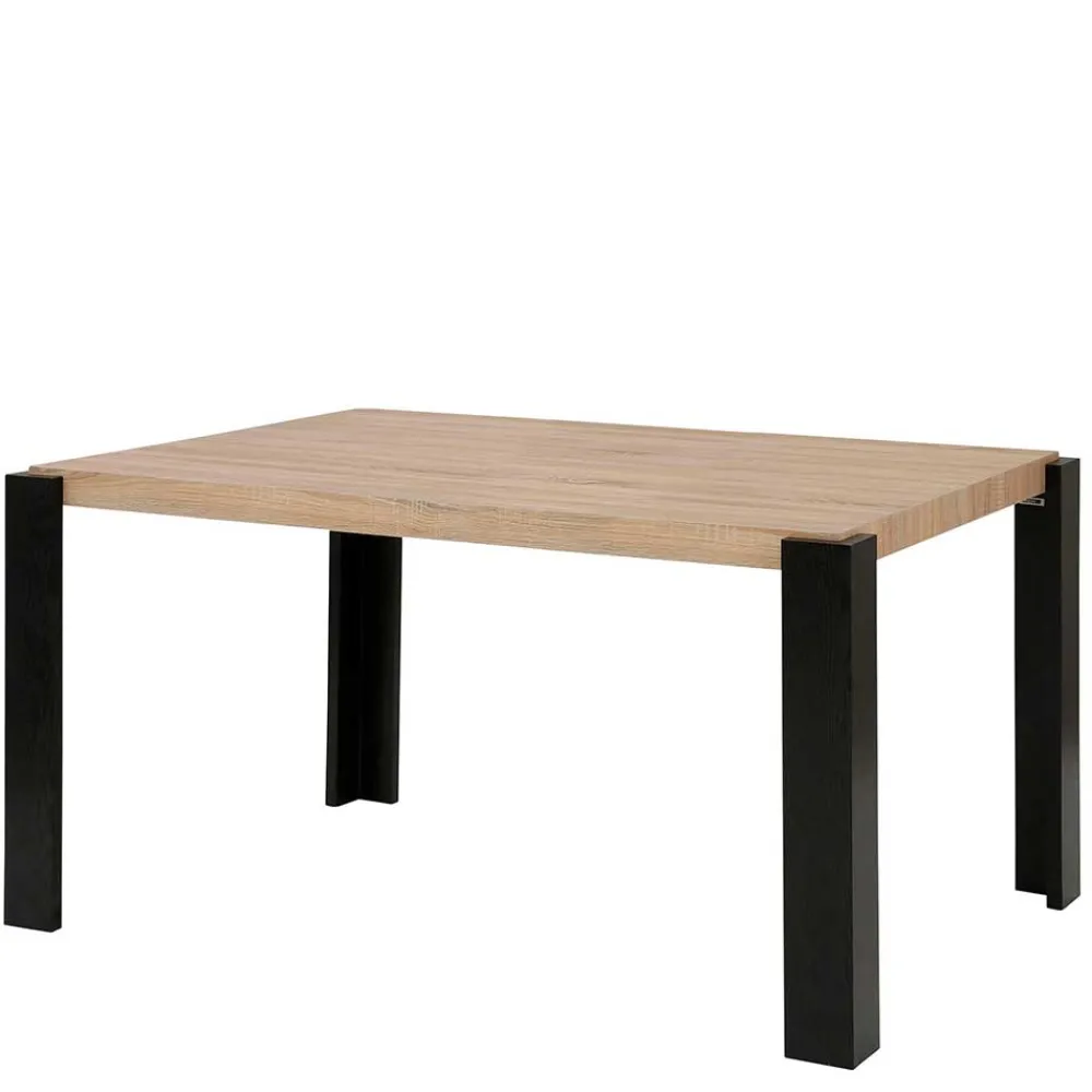 Wohnen Tische<Esszimmer Tisch in Holzoptik Eiche & Schwarz - Cigano