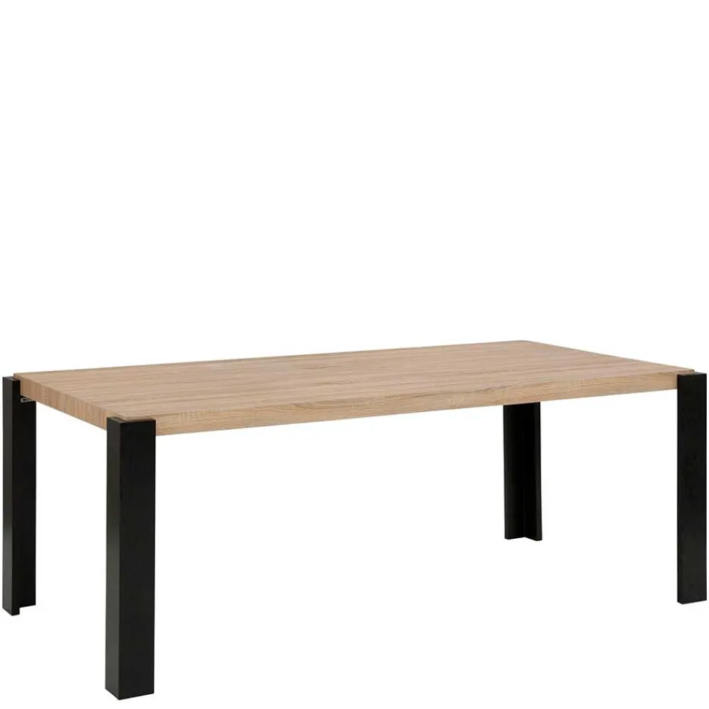 Wohnen Tische<Esszimmer Tisch in Holzoptik Eiche & Schwarz - Cigano