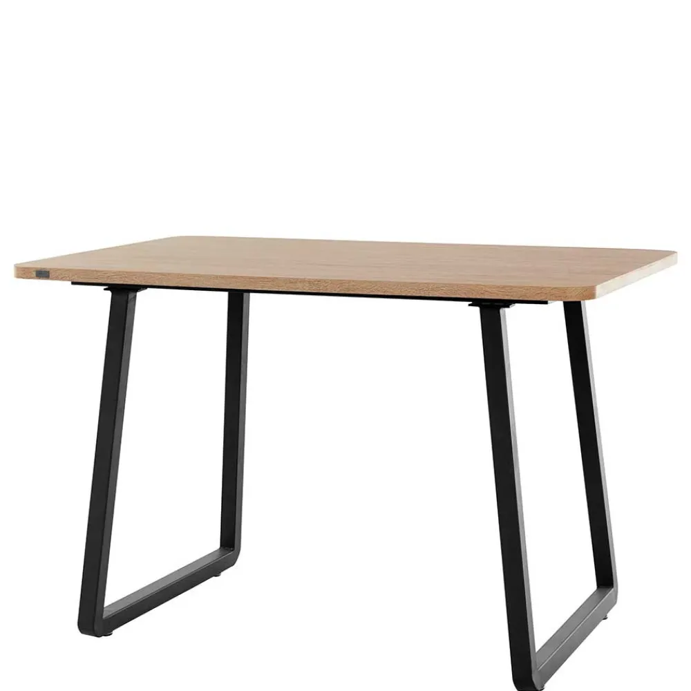 Wohnen Tische<Esszimmer Tisch in Wildeiche Optik & Schwarz - Neviska