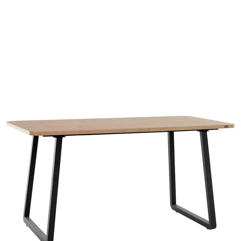Wohnen Tische<Esszimmer Tisch in Wildeiche Optik & Schwarz - Neviska