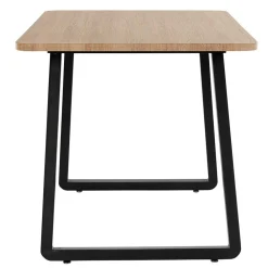 Wohnen Tische<Esszimmer Tisch in Wildeiche Optik & Schwarz - Neviska
