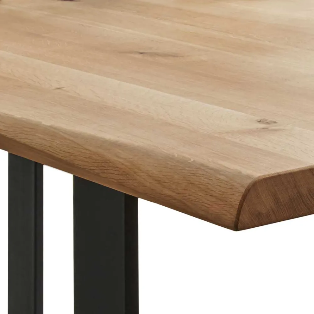 Wohnen Tische<Esszimmer Tisch mit Holzplatte aus Wildeiche - Rouven