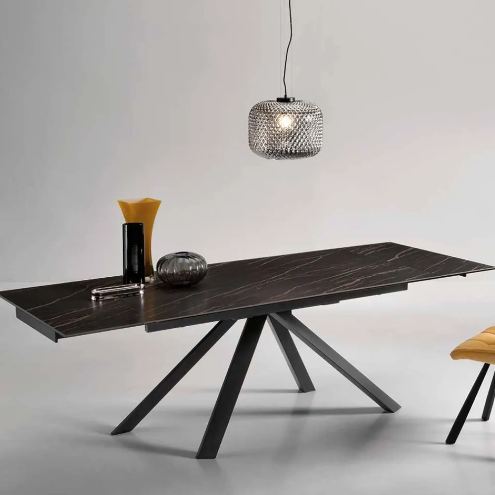 Wohnen Tische<Esszimmer Tisch mit Sinterstein Platte verlängerbar - Paulo
