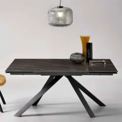 Wohnen Tische<Esszimmer Tisch mit Sinterstein Platte verlängerbar - Paulo