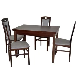 Wohnen Sitzgruppe<Esszimmer Tisch mit Stühlen Set - Renato (fünfteilig)