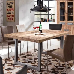 Wohnen Tische<Esszimmer Tisch mit Teak Altholz Platte - Malaya