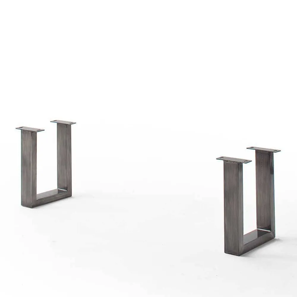 Wohnen Sitzbank<Esszimmerbank in Walnuss Braun mit Altsilber - This