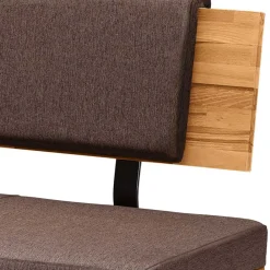 Wohnen Sitzbank<Esszimmerbank mit Rückenlehne in Braun Stoff - Virds