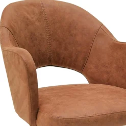 Wohnen Stühle<Esszimmer-Drehsessel in Cognac Braun - Sucrela