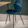 Wohnen Stühle<Esszimmerstuhl in Blau Samtbezug - Borgio (4er Set)