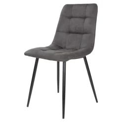 Wohnen Stühle<Esszimmerstuhl in dunklem Grau - Vestoma (2er Set)