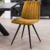 Wohnen Stühle<Esszimmerstuhl in Gold Samtstoff - Mariocavo (4er Set)