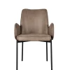Wohnen Stühle<Esszimmerstuhl in Taupe Microfaser - Ordinia (2er Set)