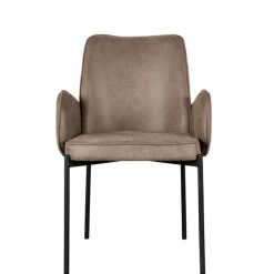 Wohnen Stühle<Esszimmerstuhl in Taupe Microfaser - Ordinia (2er Set)