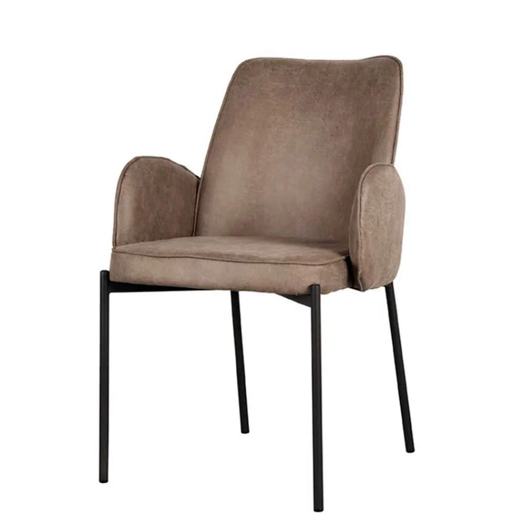 Wohnen Stühle<Esszimmerstuhl in Taupe Microfaser - Ordinia (2er Set)