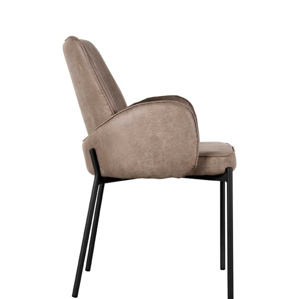Wohnen Stühle<Esszimmerstuhl in Taupe Microfaser - Ordinia (2er Set)