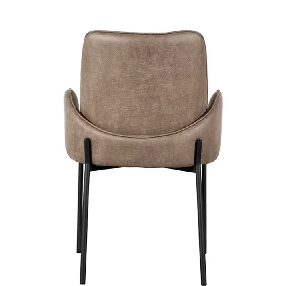 Wohnen Stühle<Esszimmerstuhl in Taupe Microfaser - Ordinia (2er Set)