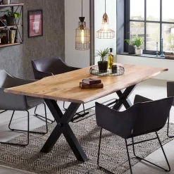 Wohnen Tische<Esszimmertisch mit Live Edge Holzplatte Akazie - Cerado