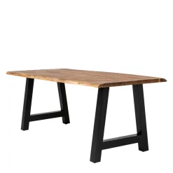 Wohnen Tische<Esszimmertisch mit Naturkante und A-Design-Gestell - Viradossa
