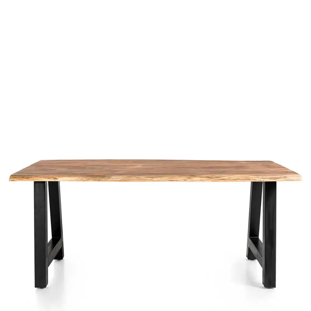 Wohnen Tische<Esszimmertisch mit Naturkante und A-Design-Gestell - Viradossa