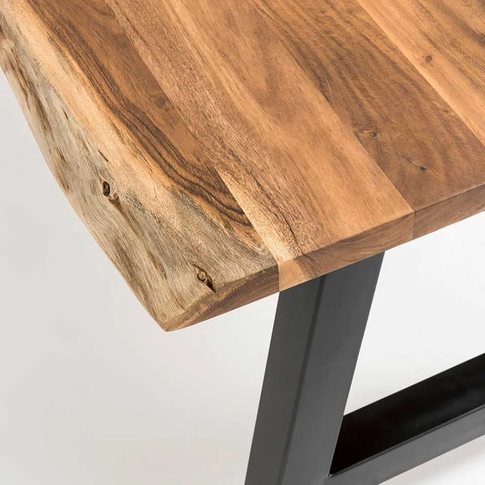 Wohnen Tische<Esszimmertisch mit Naturkante und A-Design-Gestell - Viradossa