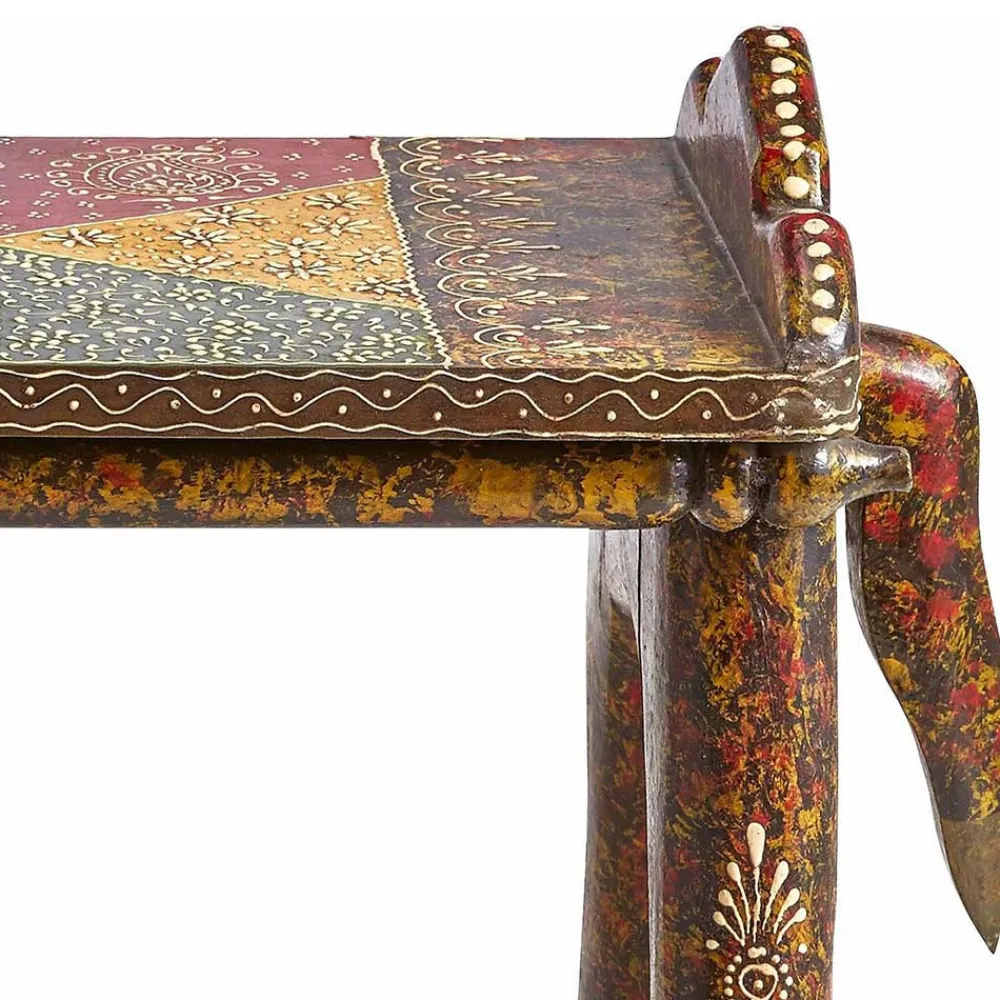 Wohnen Hocker<Ethnostyle Hocker in Pferde Optik - Adrian