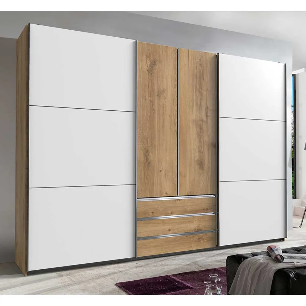 Wohnen Kleiderschränke|Schränke<Extravaganter Schlafzimmerschrank zweifarbig - Stufania