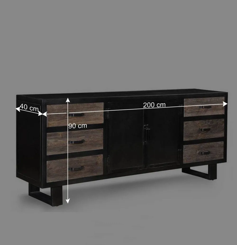 Wohnen Sideboards<Factory Sideboard mit sechs Schubladen - Vebugran