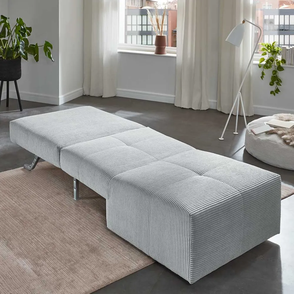 Wohnen Sofas<Faltsessel in Silber Grau Cord - Levanton