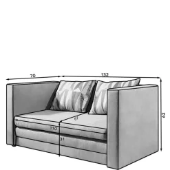 Wohnen Sofas<Faltsofa in Grau und Jeansblau - Cancun