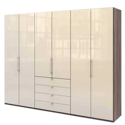 Wohnen Kleiderschränke|Schränke<Falttüren Kleiderschrank in Beige Glasfront - Budelli
