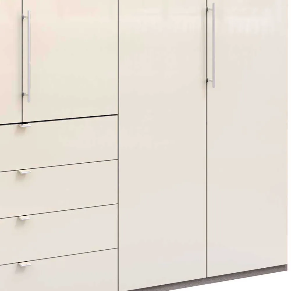 Wohnen Kleiderschränke|Schränke<Falttüren Kleiderschrank in Beige Glasfront - Budelli