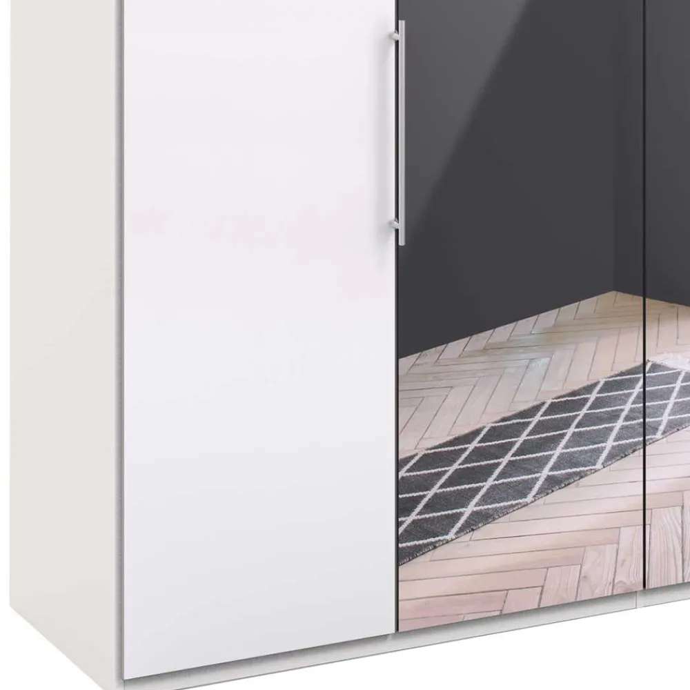 Wohnen Kleiderschränke<Falttüren Kleiderschrank mit Spiegel & Glas - Dolienca