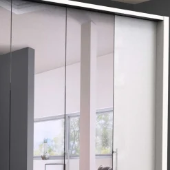 Wohnen Kleiderschränke<Falttüren Kleiderschrank mit Spiegel & Glas - Dolienca