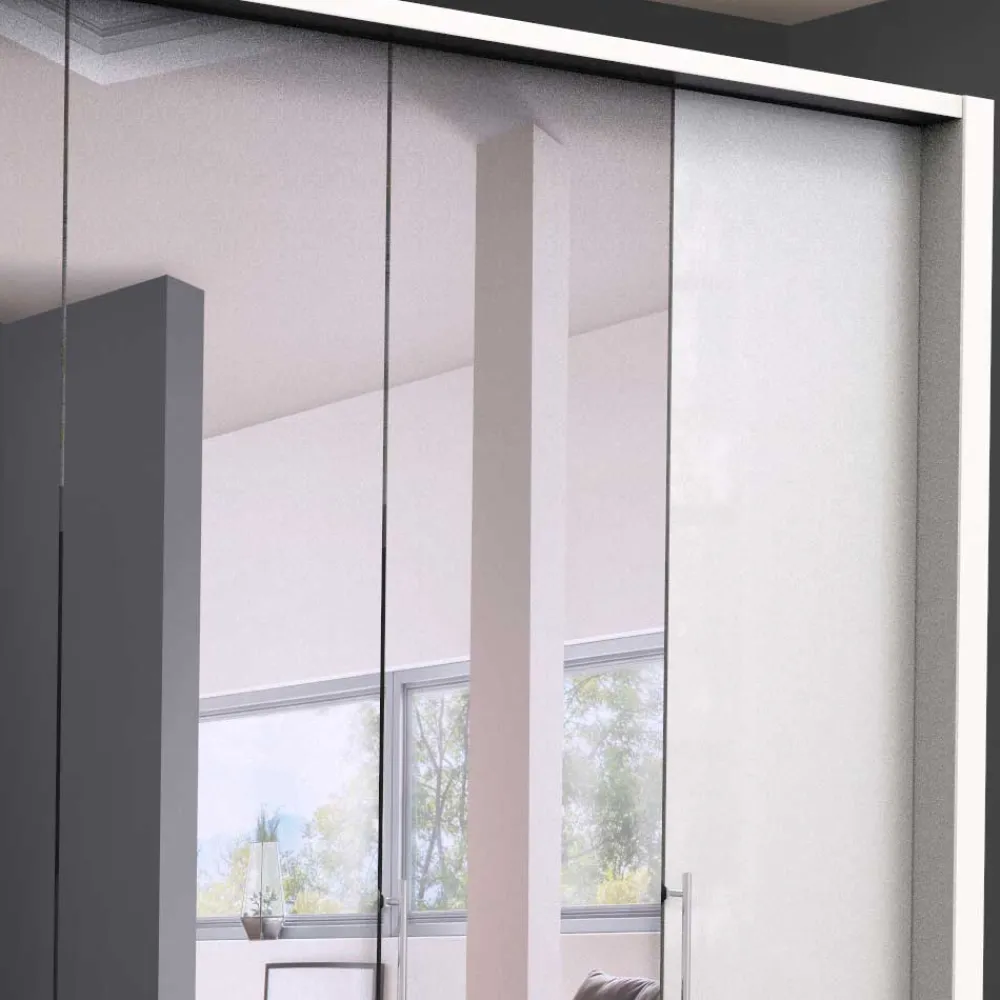 Wohnen Kleiderschränke<Falttüren Kleiderschrank mit Spiegel & Glas - Dolienca