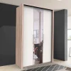 Wohnen Kleiderschränke<Falttüren Schlafzimmerschrank in Weiß mit Spiegel - Vaclyn