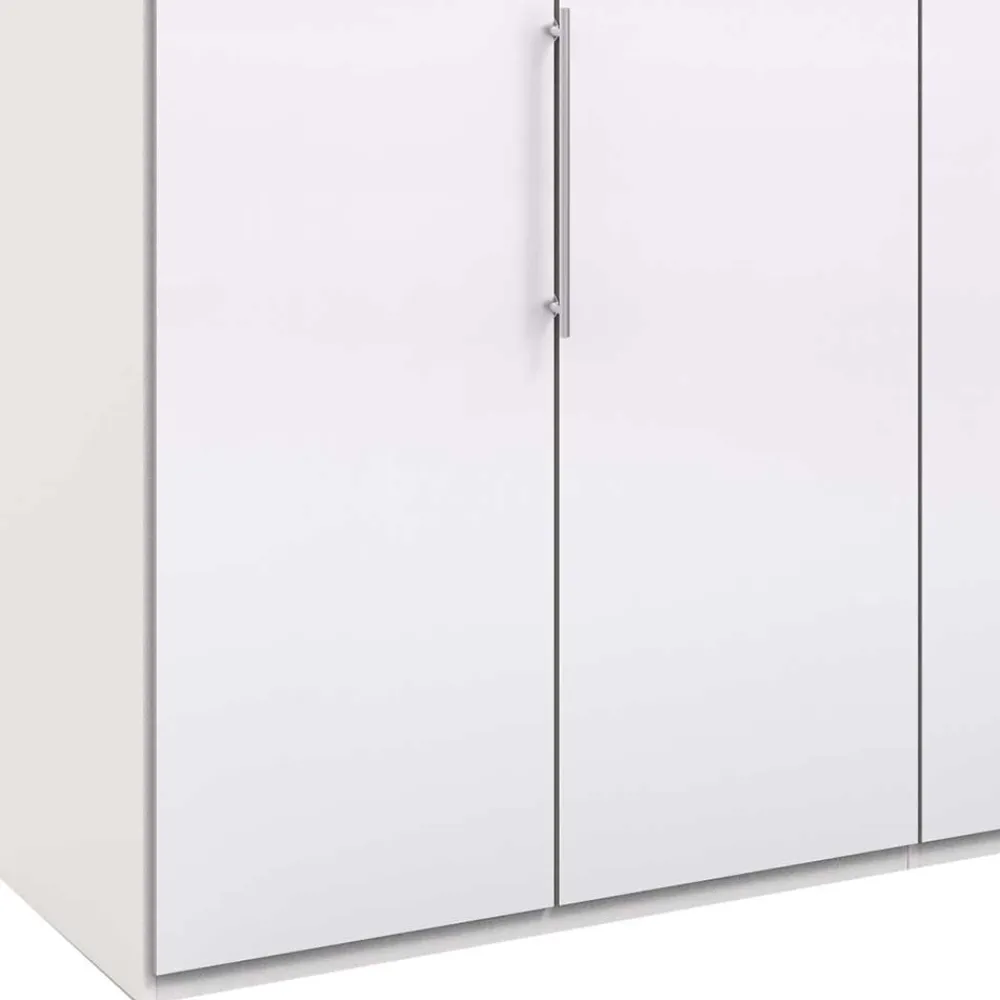Wohnen Kleiderschränke<Falttüren-Kleiderschrank in Weiß mit Glasbeschichtung - Dolienca