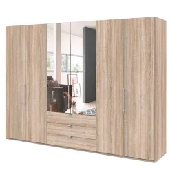 Wohnen Kleiderschränke<Falttüren-Schlafzimmerschrank in Eiche Sägerau - Zayun