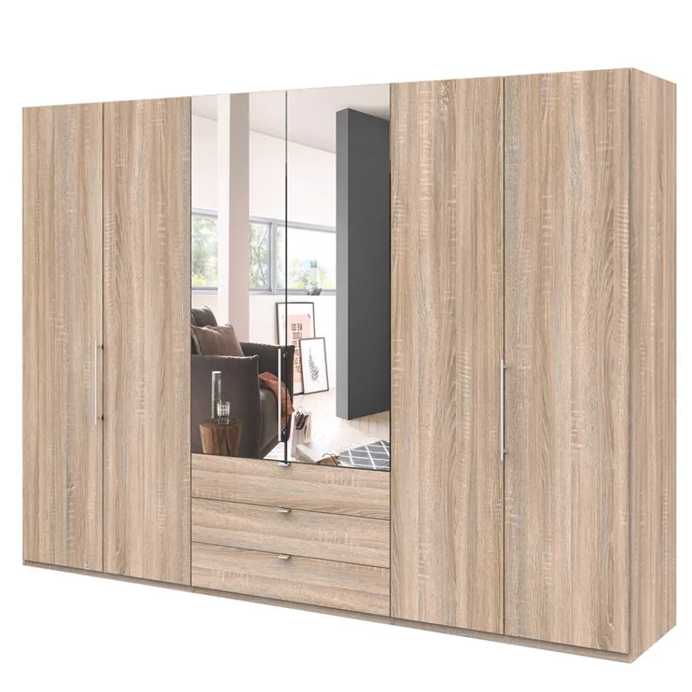 Wohnen Kleiderschränke<Falttüren-Schlafzimmerschrank in Eiche Sägerau - Zayun