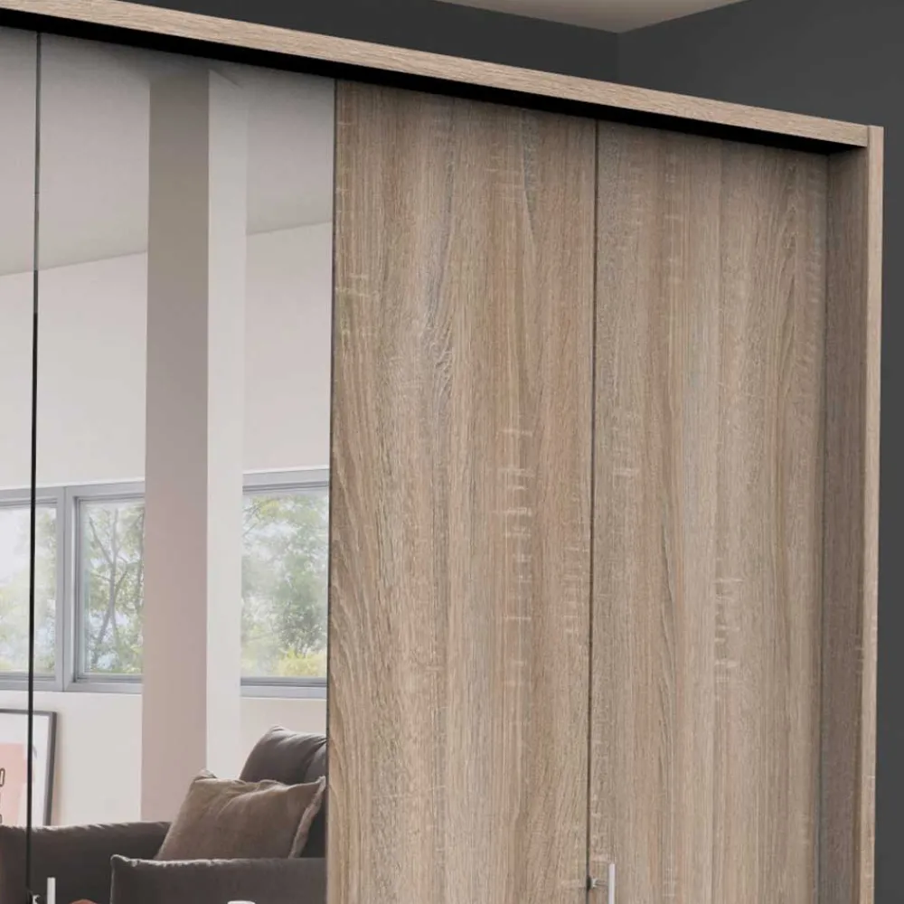 Wohnen Kleiderschränke<Falttüren-Schlafzimmerschrank in Eiche Sägerau - Zayun