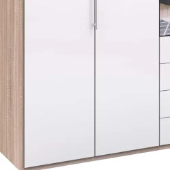 Wohnen Kleiderschränke<Falttürenschrank fürs Schlafzimmer mit vier Schubladen - Bosays